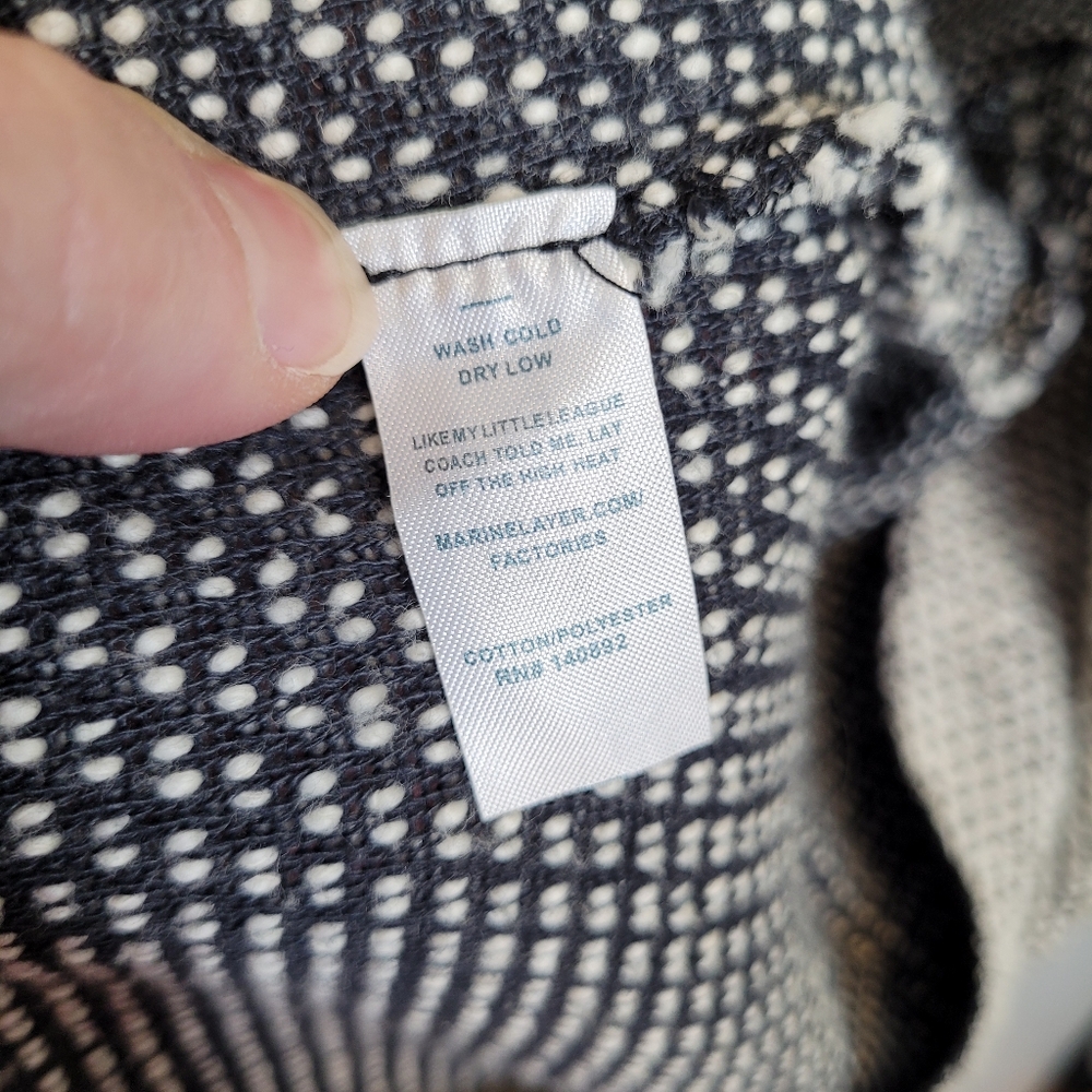 Marine Layer Birdseye Textured Open Front Coat M … - image 6